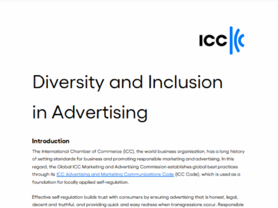 ICC publishes “Diversity and Inclusion in Advertising”document